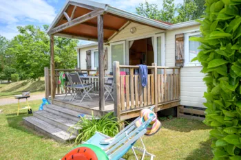 Mietunterkunft - Chalet Premium 29M² / 3 Zimmer - Überdachte Terrasse - Flower Camping de Mars