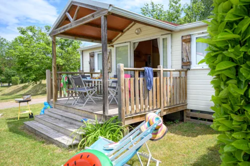 Location - Chalet Premium 29M² / 3 Chambres - Terrasse Couverte + Tv + Lv + Clim - image n°1 - Flower Camping de Mars