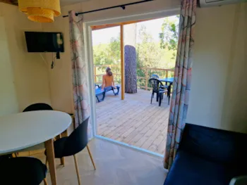 Mietunterkunft - Chalet Privilège 26,5 M² Valley Side - 2 Zimmer - Klimaanlage - Camping naturiste Verdon Provence