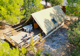 Location - Cabane Du Trappeur 24 M² - 1 Chambre - Camping naturiste Verdon Provence