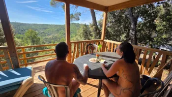 Accommodation - Chalet 3 Rooms - 35M² - View On The Valley - Camping naturiste Verdon Provence
