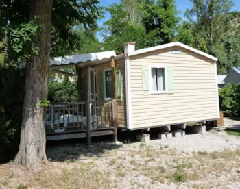 Mietunterkunft - Mobilheim Standard 18M² (1 Zimmer) + Überdachte Terrasse - Flower Camping La Rivière