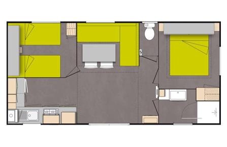 Mobil-Home Confort 29M² (2 Chambres) + Terrasse Couverte