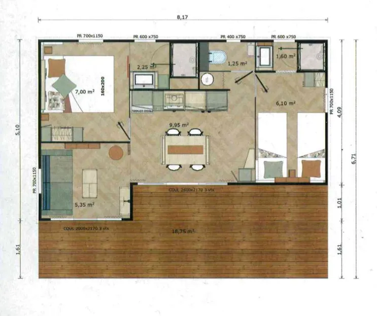 Chalet Badiane Climatisé Premium 35M² - 2 Chambres - 2 Salles De Bain + Terrasse 19M²