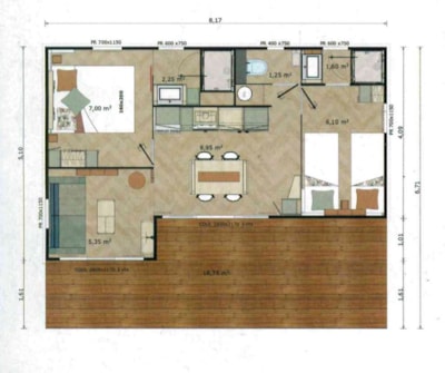 Chalet Badiane Premium 35m² - 2 bedrooms - 2 bathrooms + terrace 19m² + air-conditioning — 9