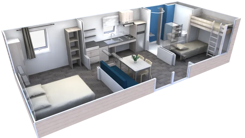 Mobil Home Confort Pmr 35M² - 2 Chambres + Terrasse