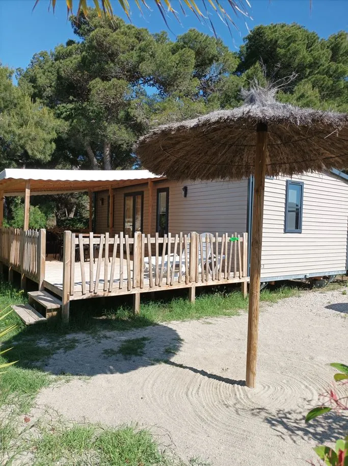 Location - Palladium 34M² Grande Parcelle 165 M² - 3 Chambres - Climatisation...- 1 Vehicule Inclus - Camping Le Sainte Marie