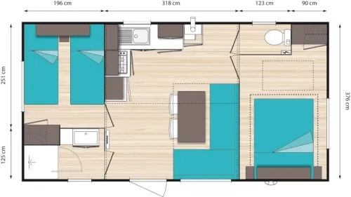 Mobil Home Drenec - 2 Chambres