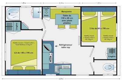 Mobil home GUIRIDEN - 2 bedrooms — 7