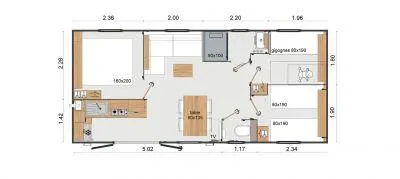 Mobil Home Banalec - 3 Chambres