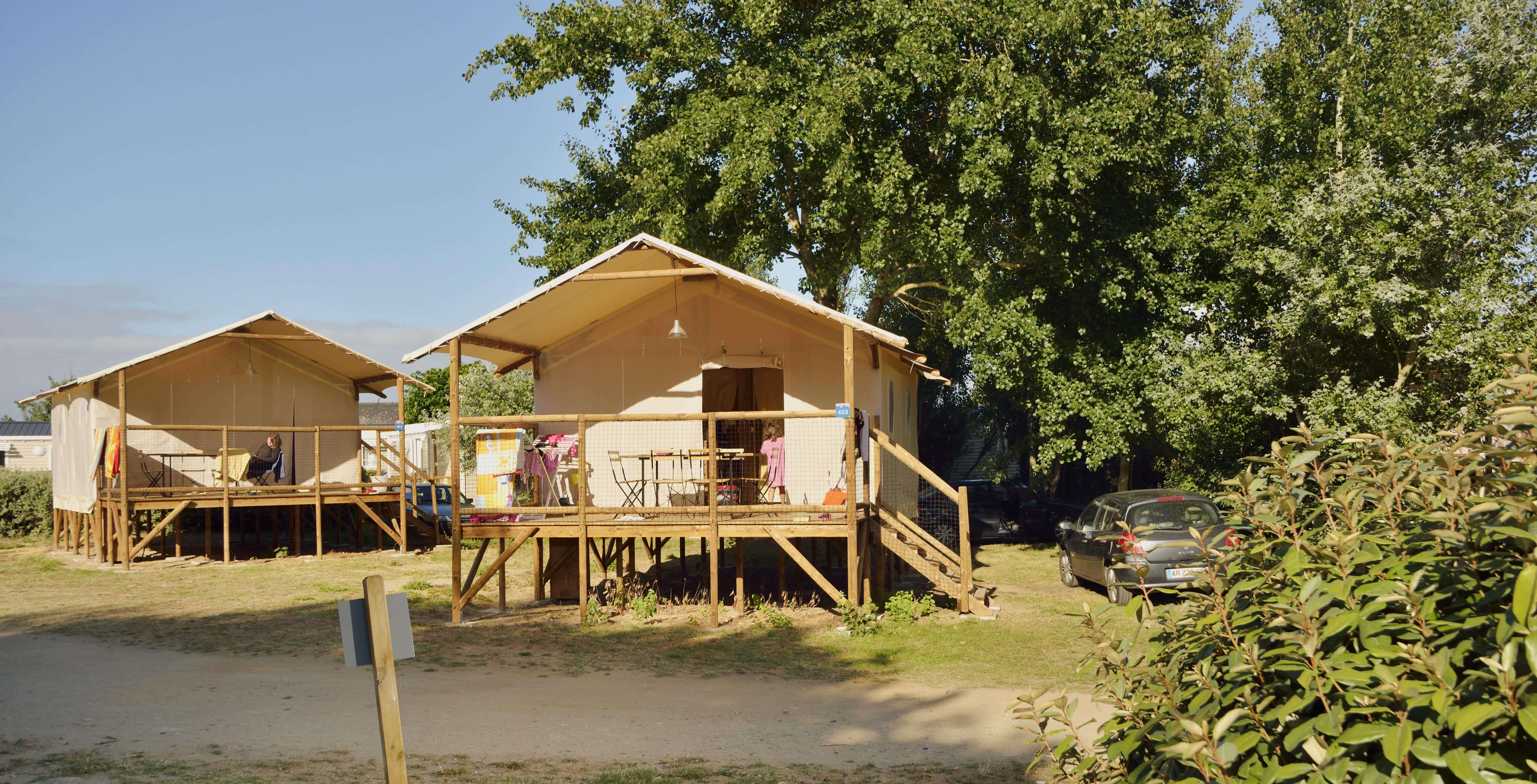 Location - Cabane Lodge Sur Pilotis Standard 34M² (2 Chambres) Dont Terrasse Couverte 11M² - Camping Les Paludiers