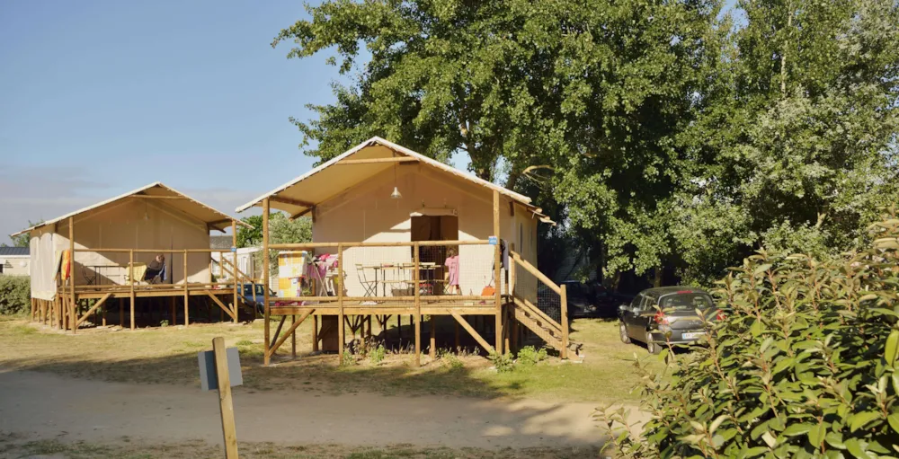 Location - Cabane Lodge Sur Pilotis Standard 34M² (2 Chambres) Dont Terrasse Couverte 11M² - Flower Camping Les Paludiers