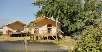 Mietunterkunft - Cabane Lodge Auf Pfählen Standard 34M² (2 Zimmer) - Überdachte Terrasse 11M² - Flower Camping Les Paludiers