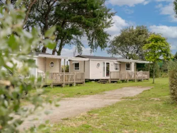 Mietunterkunft - Mobilheim Confort  27M² (2 Zimmer) + Tv + Halbüberdachte Terrasse 18M² - Flower Camping Les Paludiers