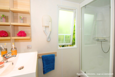 Mobile home Standard 18m² (1 bedroom) + TV + half-covered terrace