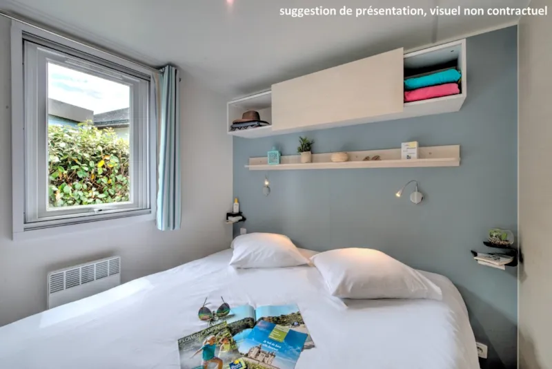 Mobil-Home Confort 35 M² (3 Chambres + Terrasse Semi-Couverte + Tv + Lv + Clim