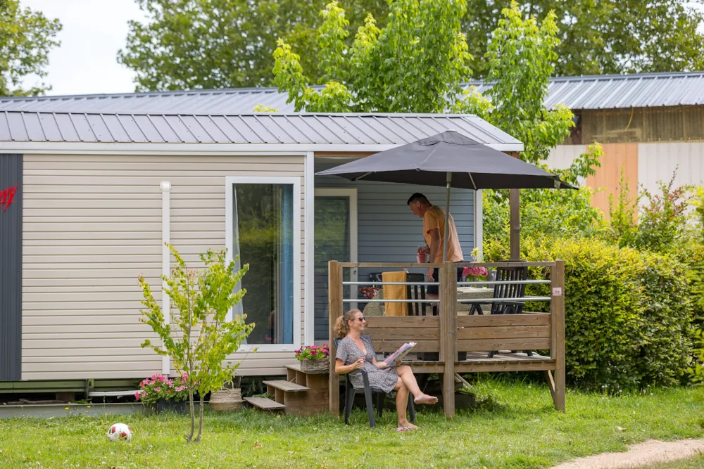 Location - Mobil Home Alizé 5P + 1 Voiture + Airco - Camping Aux Rives du Soleil