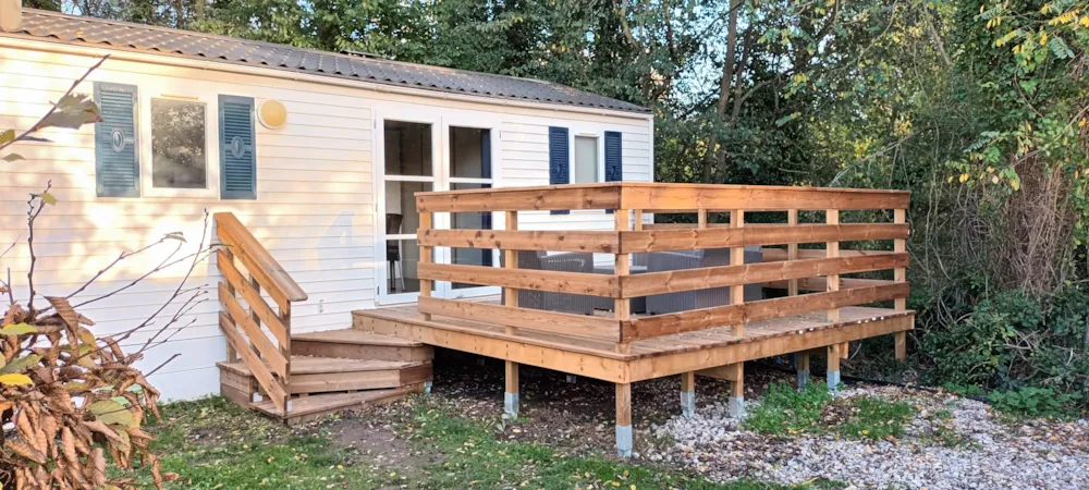 Location - 09-Mh Grand Confort 6 Pers Avec Grande Terrasse - Flower Camping de la Trye