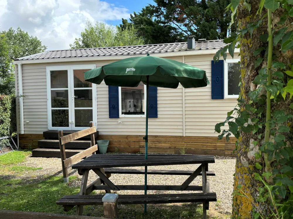Location - 08-Mobil-Home Confort 32M2 (2Ch - 2/6 Pers.) + Tv + Clim - Flower Camping de la Trye