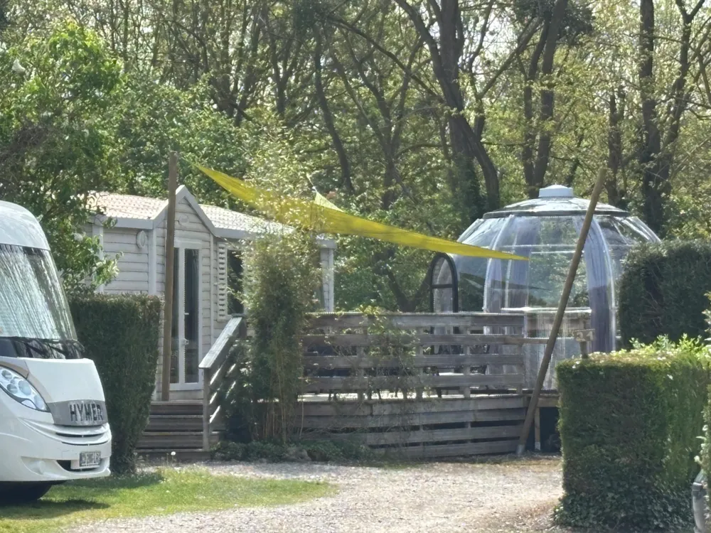 Location - 14-Bungalow Du Gorguet 40M2 (2Ch -2/6Pers.) + Jaccuzzi + Lits Faits + Serviette + Kit Boisson + Tv + - Flower Camping de la Trye