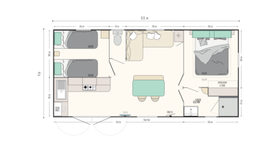 Mobil-home Seychelle 28.90m2 - 2 chambres 4 pers — 1