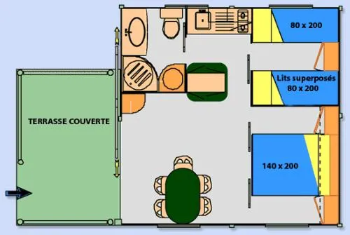 20 Confort "Lure" Chalet Gitotel Samoa 25M² - 2 Chambres