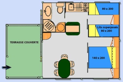 20 CONFORT "Lure" Chalet Gitotel Samoa 25m² - 2 bedrooms