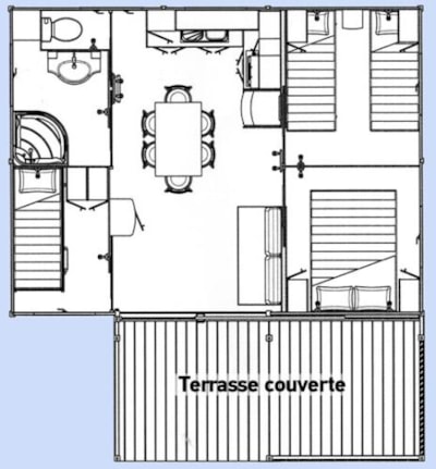 24 CONFORT "Moustier Sainte-Marie" Chalet Gitotel Samoa (49) 32m² - 3 bedrooms