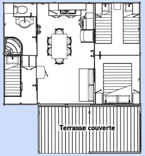 24 Confort Chalet Gitotel Samoa (49) 32M² - 3 Chambres