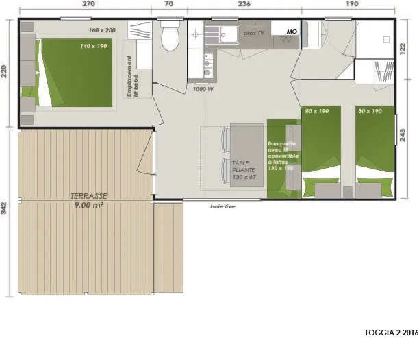21 Confort "Reillanne" Mobil Home Logia 26M² - 2 Chambres
