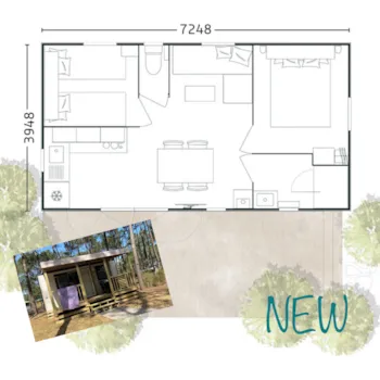 Location - Mobile Home Albatros - Euronat Village Naturiste