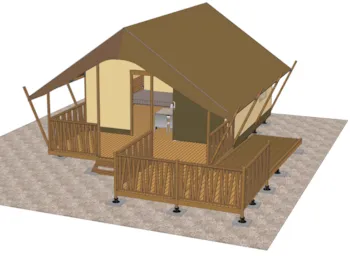 Mietunterkunft - Lodge-Zelt Pmr - Euronat Village Naturiste