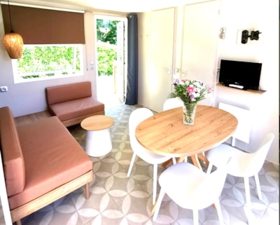Mobile-home Côté Jardin  - 2 bedrooms + terrace + TV + SPA