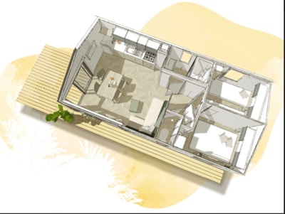 Bergamo2 mobile home with veranda - 2 bedrooms