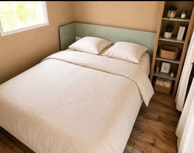 Lodge Tent - 2 bedrooms + terrace - with private facilities