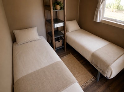 Lodge Tent - 2 bedrooms + terrace - with private facilities