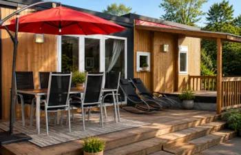 Accommodation - Mobile-Home New Valley - 3 Bedrooms + Terrace + Tv + Spa - Camping Manoir de Penn Ar Ster