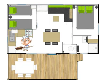 Mietunterkunft - Mobilheim 38M² - Capfun - Camping La Mer