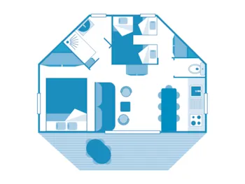 Mietunterkunft - Chalet 2 Schlafzimmer *** - Sandaya Domaine de la Dragonnière