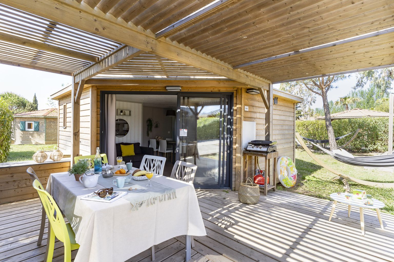 Location - Chalet Luxe 3 Chambres Premium - Camping Sandaya Domaine de la Dragonnière
