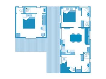 Mietunterkunft - Cottage Bahia 3 Schlafzimmer Premium - Sandaya Domaine de la Dragonnière