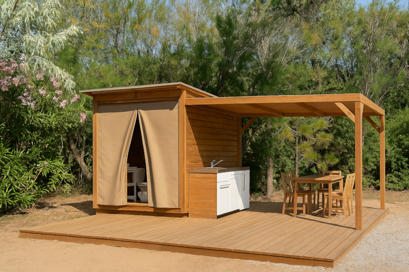 Luxusstellplatz Cook'n'camp im Innenbereich