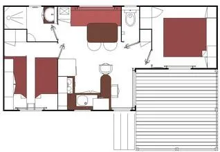 Mobilhome Cap'tain Crochet 4 Pers 32.6M² 2 Chambres