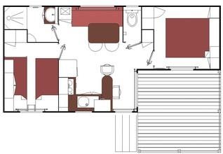 Mobil home CAP'TAIN CROCHET 32.6m² 2 rooms — 10