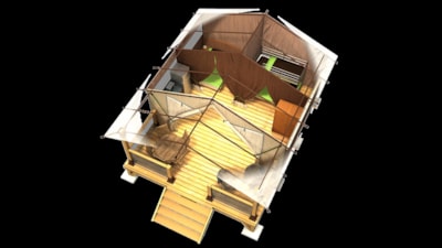WALIBOU Lodge Confort, about 30m², on stilts, 2 rooms — 9