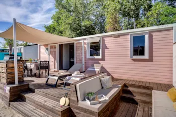 Mietunterkunft - Cottage Caïcos Premium 33 M², 3 Zimmer - Camping Californie Plage