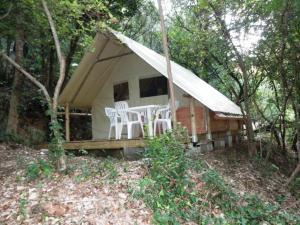 Huuraccommodatie - Tent Old Caraïbe - La Plage des Templiers
