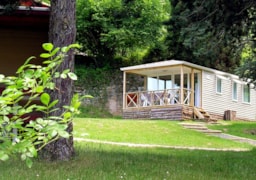 Huuraccommodatie(s) - Stacaravan | 2 Slaapkamers + Extra Tweepersoonsbed | Overdekt Terras - Camping de la Base Nautique