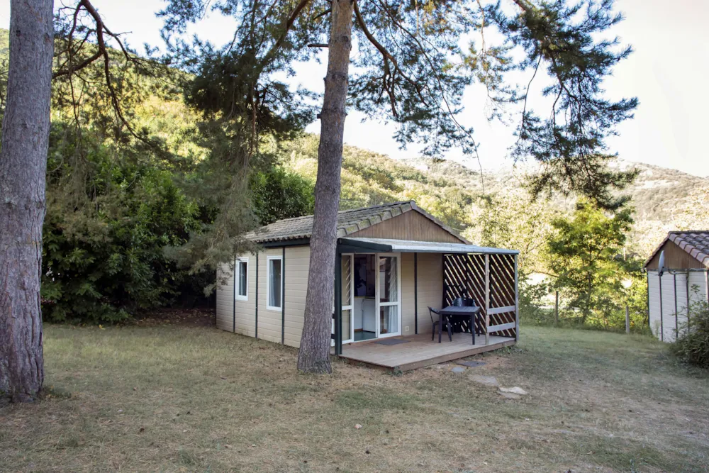 Mietunterkunft - Hütte | 2 Schlafzimmer| Überdachte Terrasse - Camping de la Base Nautique