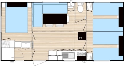 FAMILY - 6 Pers - 2 adults - 4 children - 3 bedrooms — 4